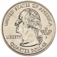 Монета США 25 центов 2007 Монтана