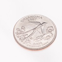 Монета США 25 центов 2008 Оклахома
