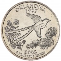 США 25 центов 2008 Оклахома