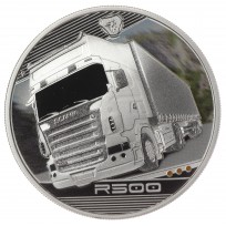 Монета Тувалу 1 доллар 2010 Короли дорог Грузовики - Scania R500