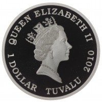 Монета Тувалу 1 доллар 2010 Короли дорог Грузовики - Scania R500