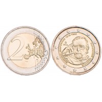 Монета Греция 2 евро 2019 100 лет со дня рождения Манолиса Андроникоса