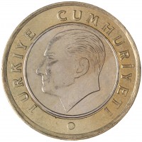 Турция 1 лира 2012