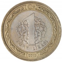 Монета Турция 1 лира 2012