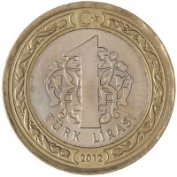 Турция 1 лира 2012