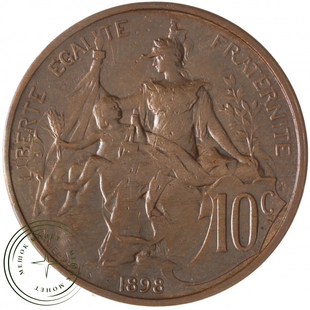 Франция 10 сантимов 1898