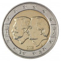 Монета Бельгия 2 евро 2005 Бельгийско-Люксембургский Экономический союз