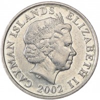 Монета Каймановы острова 10 центов 2002