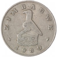 Монета Зимбабве 1 доллар 1980