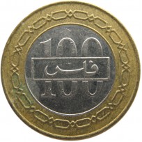 Монета Бахрейн 100 филсов 2007