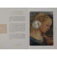 Монета Сан-Марино 2 евро 2019 550 лет со дня смерти Филиппо Липпи (буклет)
