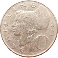 Монета Австрия 10 шиллингов 1974