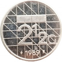Монета Нидерланды 2 1/2 гульдена 1989
