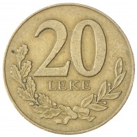 Монета Албания 20 лек 2000