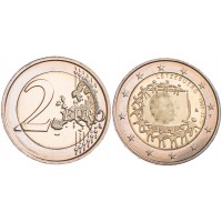 Монета Люксембург 2 евро 2015 30 лет Флагу Европы