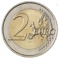 Монета Люксембург 2 евро 2015 30 лет Флагу Европы