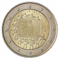 Монета Люксембург 2 евро 2015 30 лет Флагу Европы