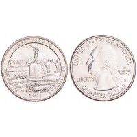 Монета США 25 центов 2011 Национальный парк Геттисберг