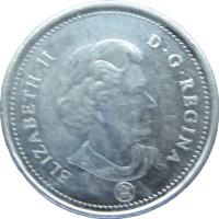 Монета Канада 5 центов 2012