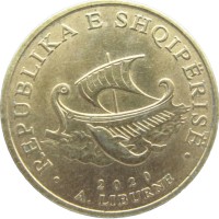 Монета Албания 20 лек 2020