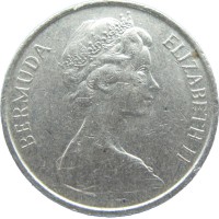 Монета Бермуды 5 центов 1983