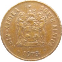 Монета ЮАР 1 цент 1973