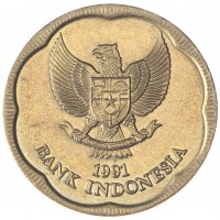 Индонезия 500 рупий 1991