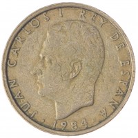 Монета Испания 100 песет 1984