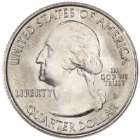 Монета США 25 центов 2012 Национальный лес Эль-Юнке