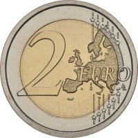 Монета Ватикан 2 евро 2023 500 лет со дня смерти Пьетро Перуджино