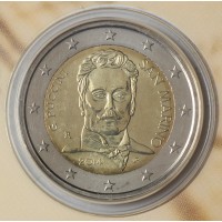 Монета Сан-Марино 2 евро 2014 Джакомо Пучини (буклет)