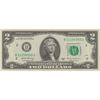 США 2 доллара 2017 aUNC