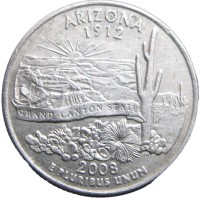 США 25 центов Аризона 2008