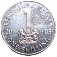 Монета Кения 1 шиллинг 2005