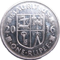 Монета Маврикий 1 рупия 2016
