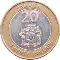 Монета Ямайка 20 долларов 2006