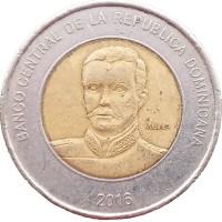 Монета Доминикана 10 песо 2010