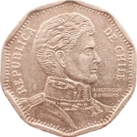 Монета Чили 50 песо 2017