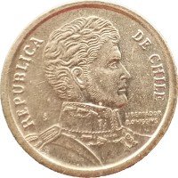 Монета Чили 10 песо 2012