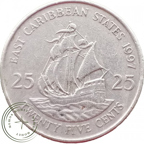 Карибы 25 центов 1997 — 39492536-1