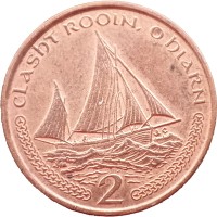 Остров Мэн 2 пенса 2002