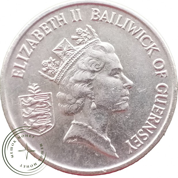 Остров Гернси 10 пенсов 1992