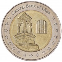 Монета Ливия 1/2 динара 2014