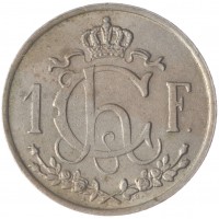 Монета Люксембург 1 франк 1947