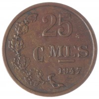 Люксембург 25 сентим 1947