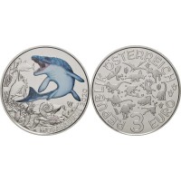 Монета Австрия 3 евро 2020 Мозазавр