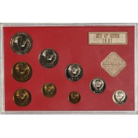 Годовой набор монет 1991 года ЛМД твёрдый
