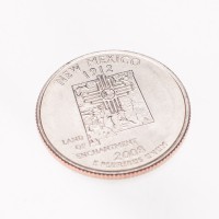 Монета США 25 центов 2008 Нью-Мексико