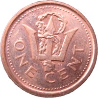 Монета Барбадос 1 цент 2010