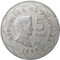 Монета Филиппины 5 песо 1997